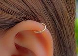 18 Gauge 14k Gold Filled Cartilage Hoop 7 mm solid gold Hoop Earring