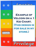Behavior Clip Chart for Multiple Kids. Comes with 1, 2, 3, 4, 5, or 6 Custom Movable
