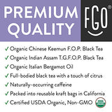 Organic Earl Grey Loose Leaf Tea | Brew 50 Cups | Blended in USA | 4oz/113g Resealable