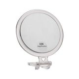 Compact Folding Hand Held Mirror/Tabletop Makeup Mirror with Two Sides of 15X Magnification & True View / 5 Inches Round Travel Mirror