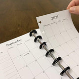 2021 Monthly Planner Calendar Refill Pages for 9 Disc Planners