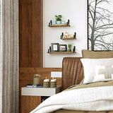 Love-KANKEI Floating Shelves Wall Mounted Set of 3, Rustic Wood Wall Storage Shelves