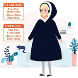 Eheyciga Blanket Hooded with Sleeves and Pocket- Soft Fleece Hoodie Blanket