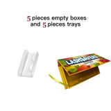 ELDA 5 Pieces Empty False Eyelash Packaging Boxes Cartoon Eyelash Storage Boxes Lash Cases with Glitter Paper and Clear Lash Tray for Women Girls