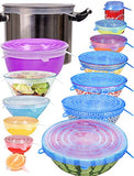 longzon Silicone Stretch Lids 14 Pack Include 2Pcs XXL Size up to 9.8'' Diameter