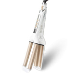 Ceramic Hair Crimper Iron Hair Waver 3 Barrel Hair Crimping Iron 0.6 inch / 16mm Perm Instant Curls Ceramic Hair Curling Iron,Valentines Mothers Day Gifts for Women (Small Curls)