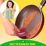 Pan Scrapers, 4 Pack Professional Pan Scraper Set Thicker Plastic Durable Pan Cleaner