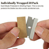 Bates- Single Edge Razor Blade, 50 pc, Razor Blades Scraper, Razor Blades Single Edge
