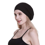 2 Pcs Satin Lined Sleeping Cap for Curly Hair Women,Outer-100% Bamboo Viscose, for Girls