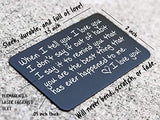 Wallet Card Love Note | Engraved Aluminum Anniversary Gifts for Men, Husband Gifts