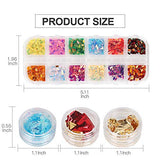 5 Box 11440pcs Nails Rhinestones and 36 Pots Foils Flakes, Teenitor Professional Nail Decoration