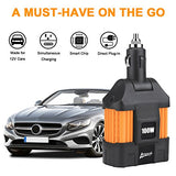 Ampeak 100W Car Power Inverter DC 12V to 110V AC Converter with 2.1A USB Car