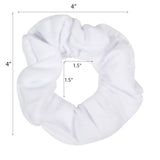 12 Pack Solid Hair Ties Scrunchies - White