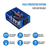 Foval 150W Power Inverter DC 12V to 110V AC Converter with 3.1A Dual USB Car