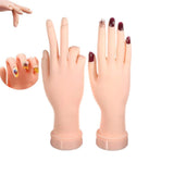 Practice Hand for Acrylic Nails - 2Pack Nail Art Training Hand Flexible Movable Fake Hand for Nails Practice Manicure Practice Tool Nail Hand Mannequin Flexible Bendable Mannequin Hand