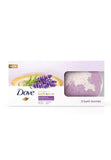 Dove Bath Bomb Milk Swirls Lavender & Honey Macaroon, 2 Pieces, Total Weight 5.6 oz