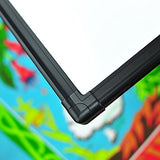 Lockways Magnetic Dry Erase White Board, 36" x 24" Whiteboard, Black Aluminium