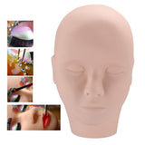 Mannequin Head, Silicone Half Head Mannequin Makeup Practice Head for Tattoo Eyelash Grafting Painting Practice Skin Doll Face Head