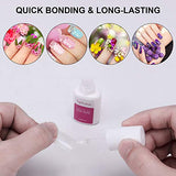 Brush on Nail Glue for Broken Nails - Nail Glue for Acrylic Nails & Press on Nail