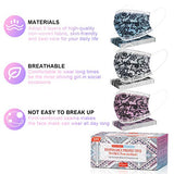 60 Pack Disposable Face Masks, Face Mask for Women with Lace Pattern Breathable