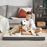 EHEYCIGA Orthopedic Dog Bed for Medium & Small Dogs, Foam Dog Crate Bed Pet Bed