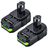 2Pack 3.0Ah P102 Battery Replacement Compatible with Ryobi 18V Lithium P103 P104 P105 P107