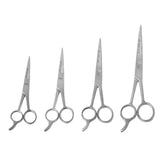 DDP 4 PAIRS ICE TEMPERED STAINLESS STEEL STYLING HAIR CUTTING SCISSORS BARBER TRIMMING SHEARS 4.5" 5.5" 6.5" 7.5"