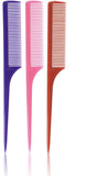 Eco Style Krystal Shine 32 oz Professional Hair Styling Gel (Including Double Sided Edge Control Hair Brush, 3 Piece Rat Tail Hair Comb Set & 2 pc Colorful Handle Nylon Bristles Brushes)