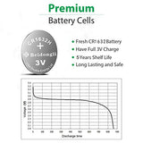 CR1632 3 Volt Lithium Coin Cell Battery (10 Batteries)【5-Years Warranty】