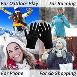 Achiou Winter Knit Gloves Touchscreen Warm Thermal Soft Lining Elastic Cuff Texting