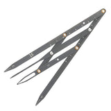 Eyebrow Ruler with Golden Ratio, Stainless Steel Eyebrow Measuring Ruler Eyebrow Caliper, Flexible Removable Ruler, Semi Permanent Eyebrow Tattoo Designing Shaping Tools, Makeup Measure Tool (Black)