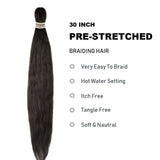 Flotig Long Pre-stretched Braiding Hair 30Inch 8 packs Professional Itch Free Hot Water Setting Synthetic Fiber Crochet Braiding Hair Extension Twist Braid (30Inch, 2#)