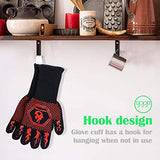 Homemaxs BBQ Gloves,Oven Gloves1472℉ Extreme Heat Resistant, Food Grade Kitchen
