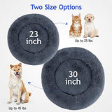 Dog Bed, Comfortable Round Donut Cuddler Pet Bed, Self-Warming Faux Fur Dog Cat