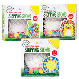 Creative Roots Paint Your Own Stepping Stones Multipack with Turtle, Hedgehog & Sun