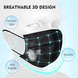 Face Masks for Protection 3-ply Colorful Disposable Safety Mask (Black)