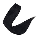 RUNATURE 20 Inches V Clip in Hair Extensions Color 1 Jet Black One Piece (100g) Clip in Straight Hair Extensions for Women
