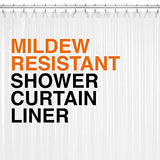 Mildew Resistant PEVA Shower Curtain Liner 72"x72" Clear 10G Thickness, Mildew Resistant