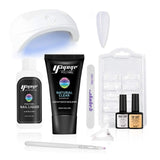 Yayoge Poly Extension Gel Nail Kit with 18W UV/LED Light Nail Lamp Slip Solution All In One Kit for Nail Manicure Clear Builder Gel Beginner Starter Kit DIY at Home