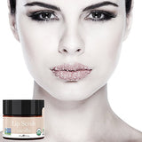 Organic Lip Scrub - Vanilla Sugar Scrub, Lip Scrubs Exfoliator & Moisturizer, Lip Care