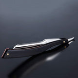 Straight Razor SHAVE READY-Shaving Knife Sharp, Steel Cutthroat Straight Edge Blade, Vintage Wood Handle, Barber Approved