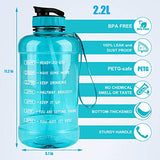 KEEPTO Half Gallon/64oz Leakproof BPA Free Water Bottle with Motivational Time