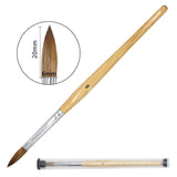 MITINI 100% Pure Kolinsky Sable Hair Acrylic Nail Brush with OVAL Shaped Wood Handle Pro Salon Quality Nail Art Tool For Acrylic Powder Manicure Pedicure - Size #8#10 (size 8)