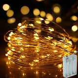 Battery Fairy Lights, 33 Ft Battery Powered String Light, 100 LED Warm White Fairy Light