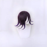 KONNIQIWA Anime Cosplay Wig Short Gradient Purple Heat Resistant Synthetic Hair Halloween Party Wigs
