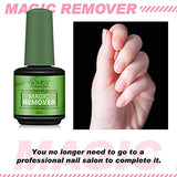 2Pcs Magic Nail Polish Remover, Removes Soak Off Gel Polish Easily & Quickly, Professional Non-Irritating Nail Polish Remover