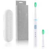Sonic Electric Toothbrush for Adults Chirdren, 2 Dupont Brush Heads, 2 Modes, 2-Minute Built-in Timer, Recommended by Dentist, Waterproof, USB inductive Charging, Toothbrush Box (229 White)