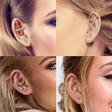 12 Pcs Ear Wrap Crawler Hook Earrings Ear Cuffs Earrings for Women Girls Butterfly