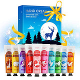 Hand Cream Gift Set, Luckyfine 10 Pcs Nourishing Hand Cream Set with Natural Shea Butter and Vitamin E, Moisturizing Travel Size Hand Lotion for Dry Hands, Best Gifts Idea for Women/Mom/Girls/Her/Wife Grandma/Mother's Day