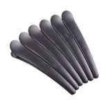12PCS Matte Black Plastic Metal Alligator Hair Clips Professional Hairdressing Salon Hair Barrettes Duck Bill Teeth Non Slip Clips for Hair Styling and Sectioning (Length - 4.7in)